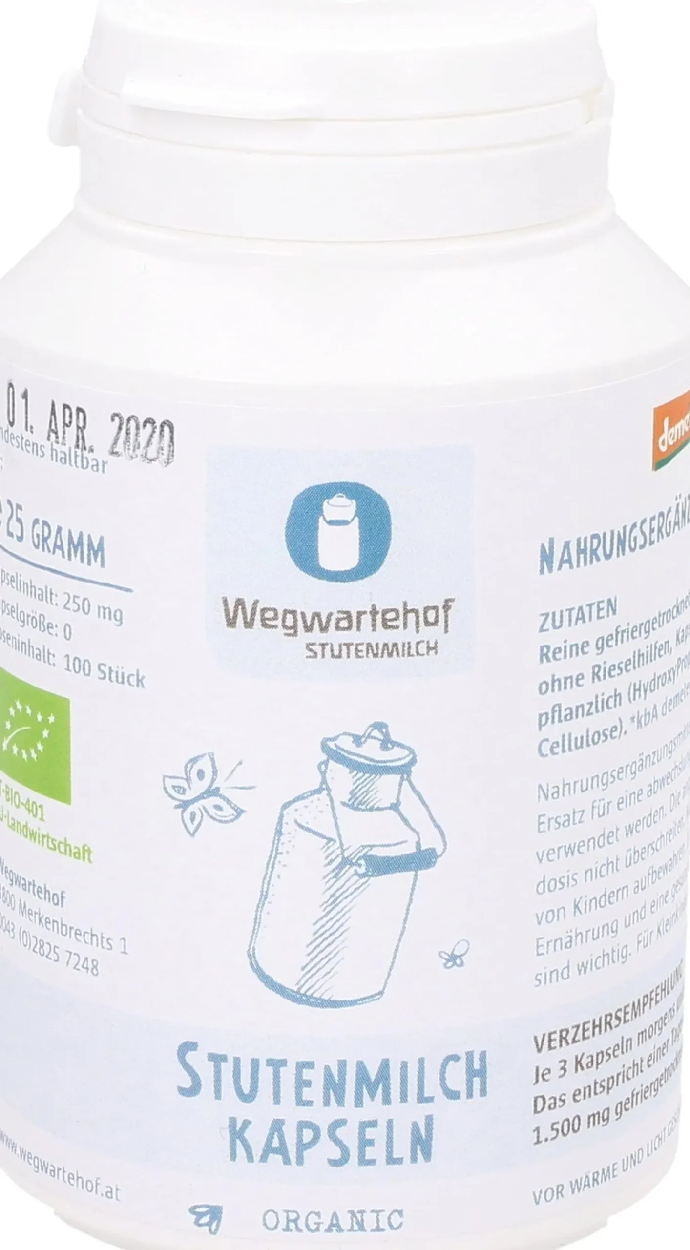 Latte Equino Liofilizzato in Capsule Demeter BIO, 100 capsule