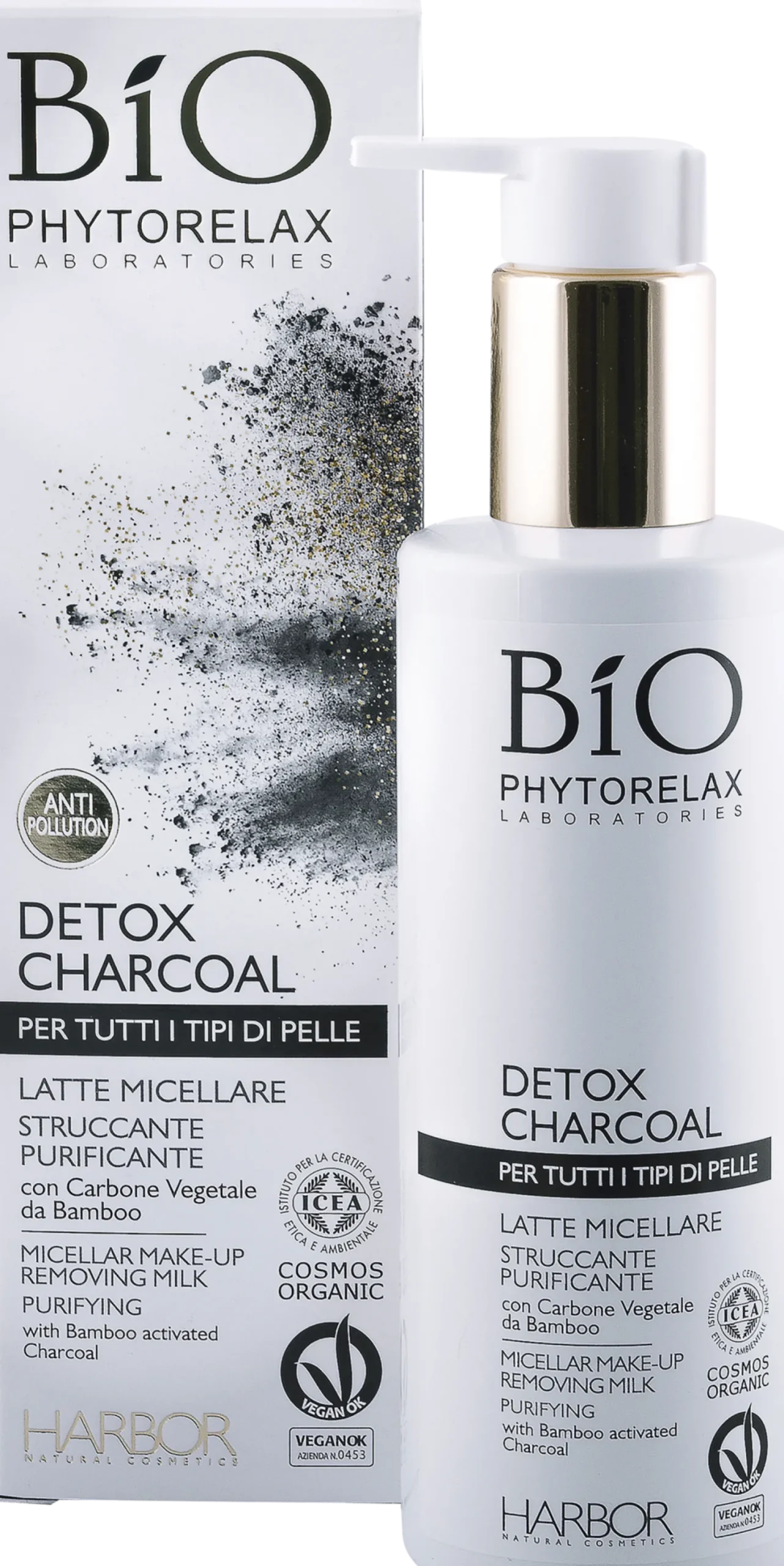 Latte Micellare Struccante Purificante - Detox Charcoal, 200 ml