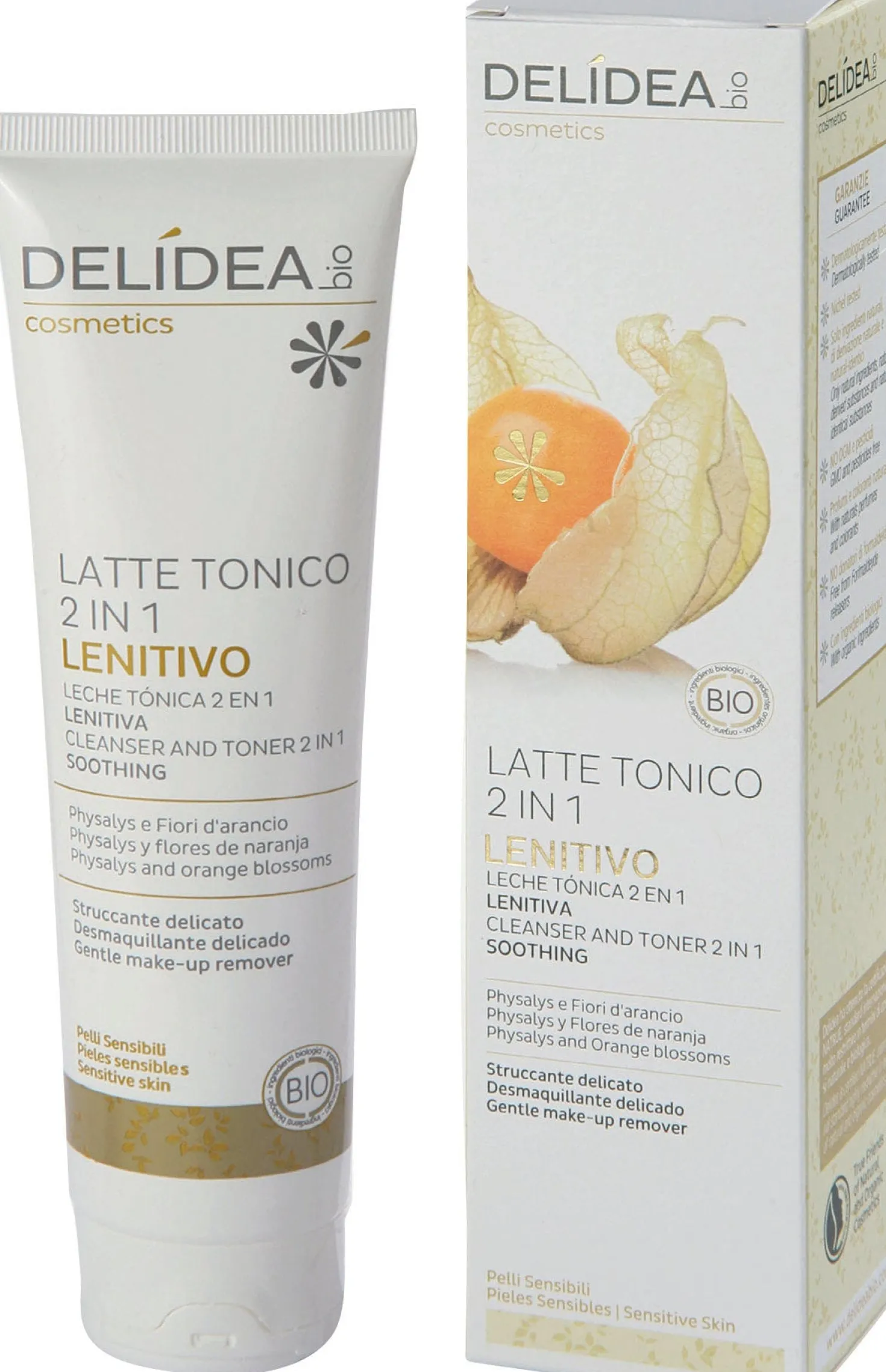 Latte Tonico 2in1 Lenitivo Physalis & Fiori d'Arancio Bio, 150 ml