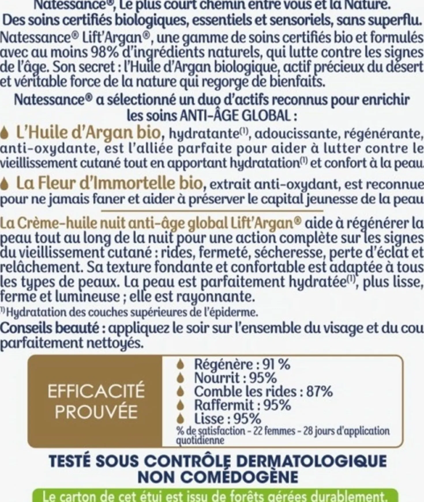 Lift'Argan Crema-Olio Notte Antietà, 50 ml