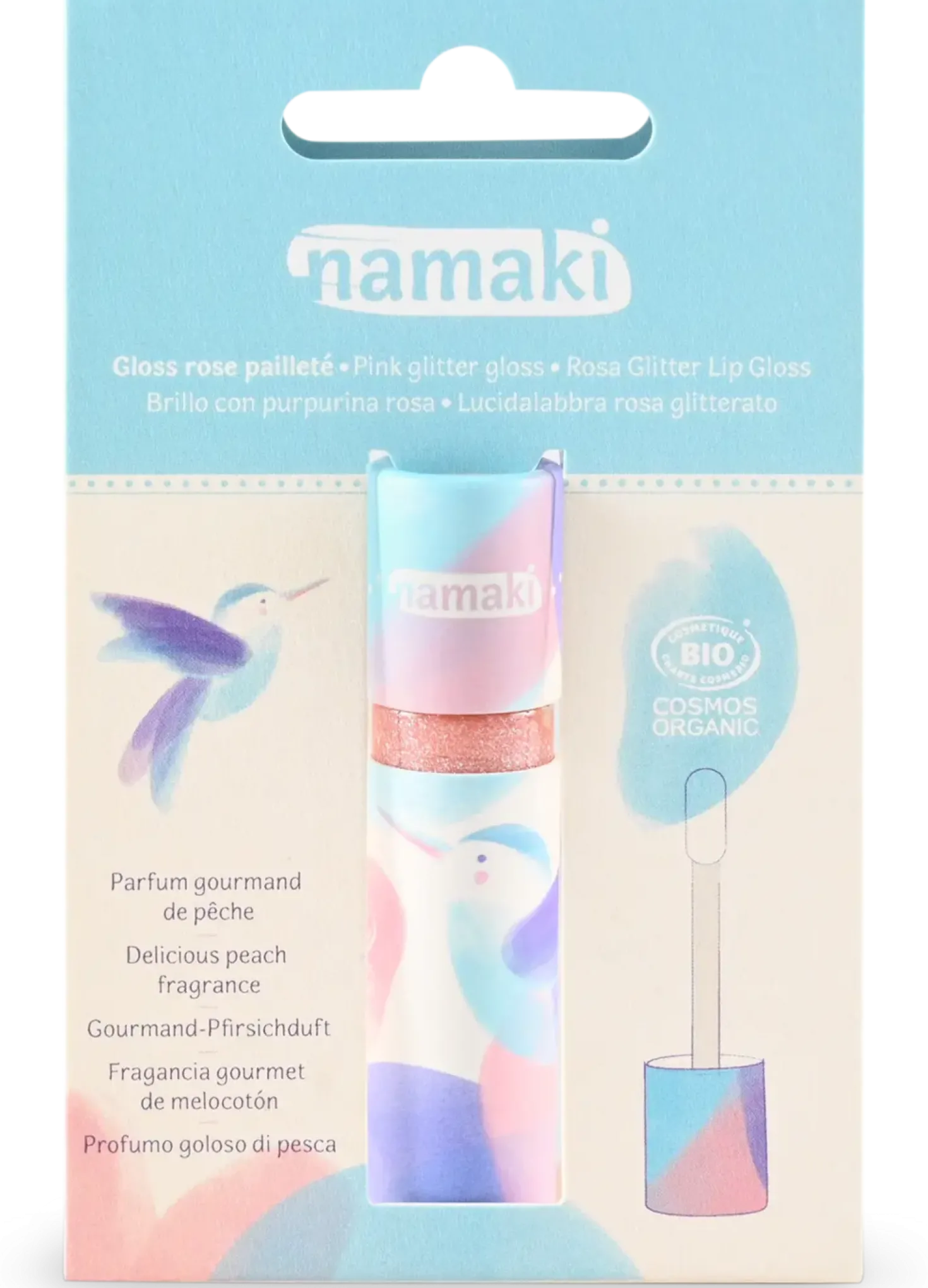 Lip Gloss, Pink glitter (6 ml)