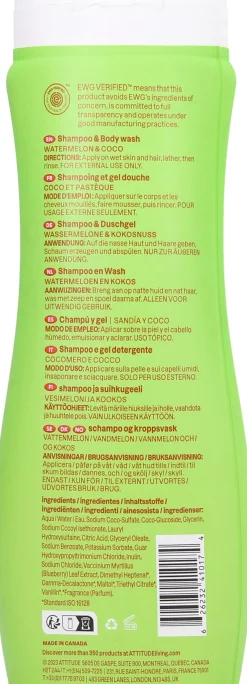 little leaves Shampoo & Body Wash Watermelon & Coco, 473 ml