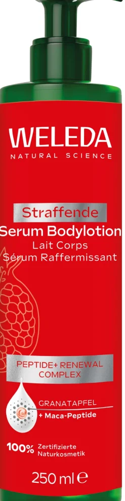 Lozione Corpo Rassodante con Melograno e Peptidi di Maca, 250 ml