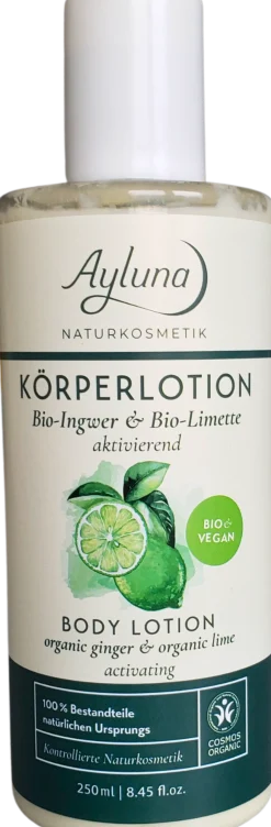 Lozione Corpo Zenzero Bio e Lime Bio, 250 ml