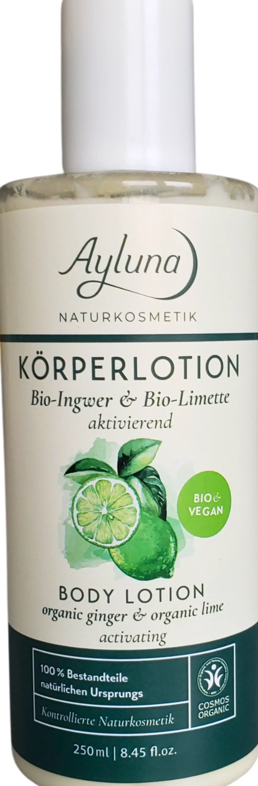 Lozione Corpo Zenzero Bio e Lime Bio, 250 ml
