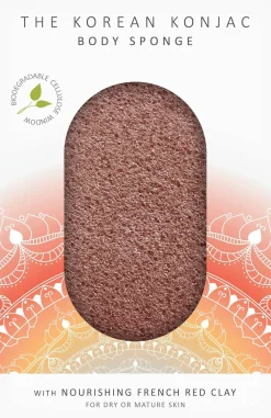 Mandala Konjac Body Sponge Red Clay