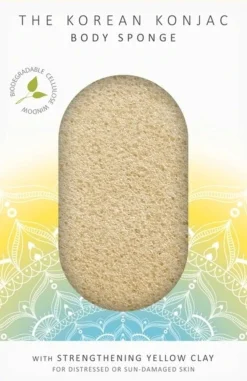 Mandala Konjac Body Sponge Yellow Clay