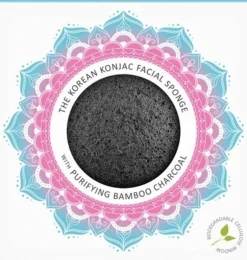 Mandala Konjac Facial Sponge Bamboo Charcoal