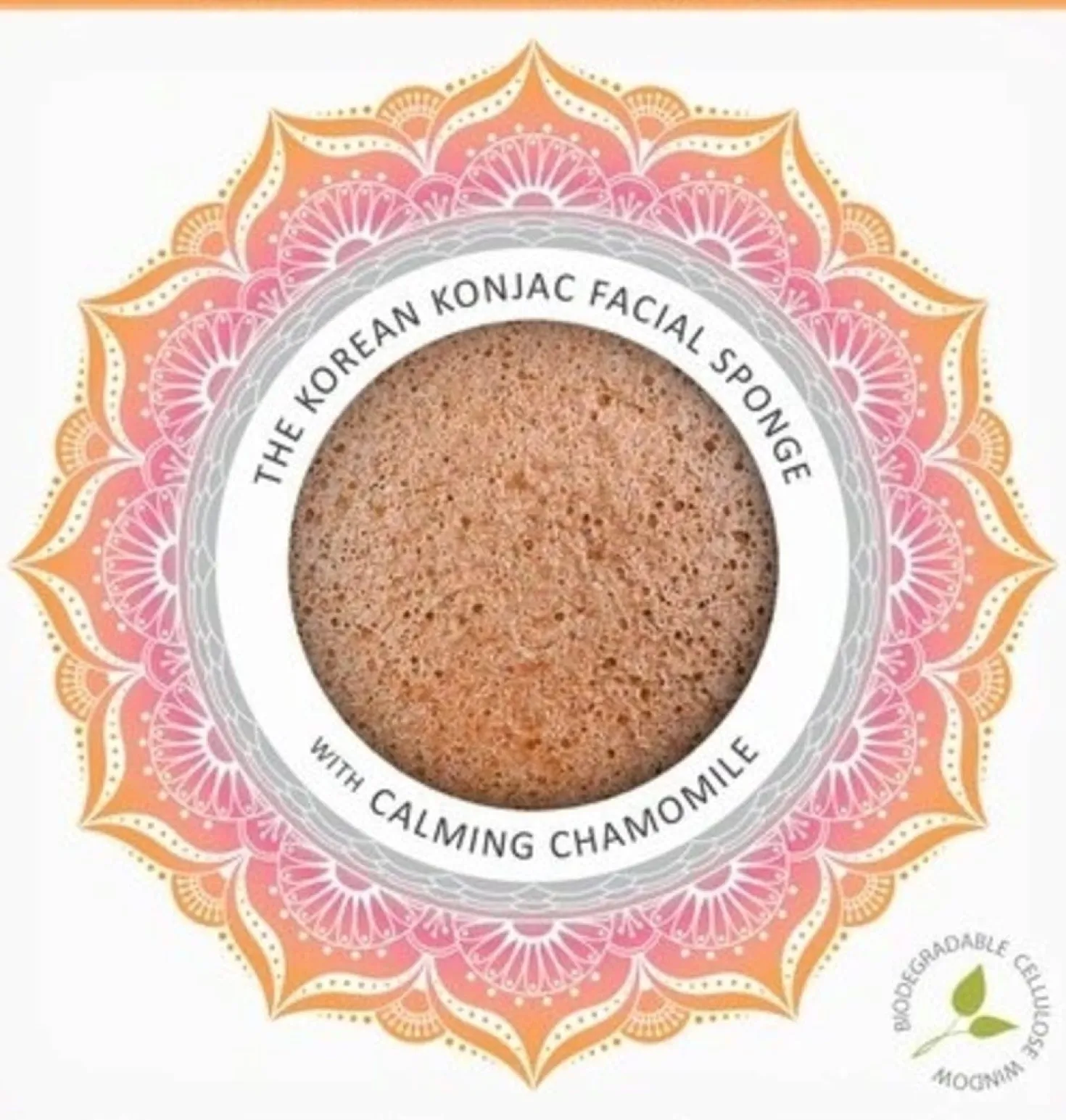 Mandala Konjac Facial Sponge Chamomile & Pink Clay