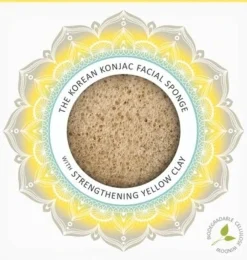 Mandala Konjac Facial Sponge Yellow Clay