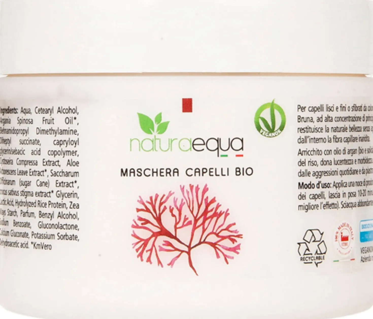 Maschera Capelli Alga Ristrutturante Bruna, 250 ml