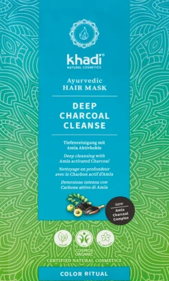 Maschera per Capelli Ayurvedica Detergente al Carbone Attivo, 50 g