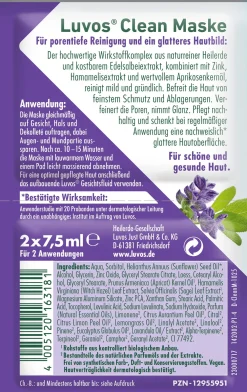 Maschera Viso Clean, 2 x 7,5 ml (15 ml)