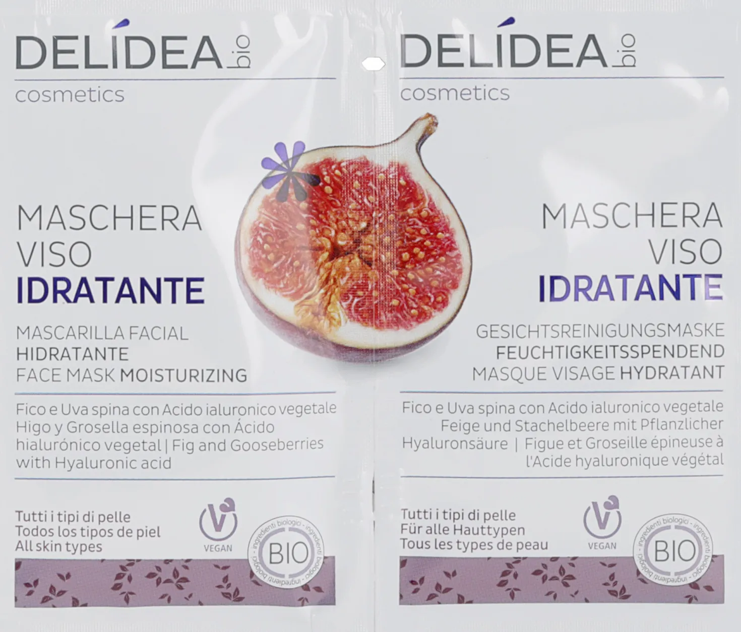 Maschera Viso Idratante Fico e Uva Spina, 20 ml