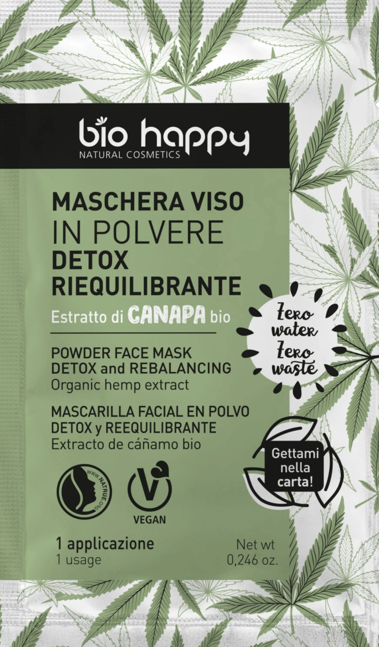 Maschera Viso in Polvere Disintossicante e Riequilibrante, 7 g