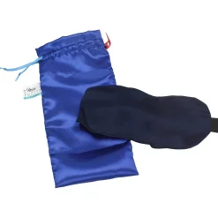 Mascherina Occhi in Seta al 100%, blu