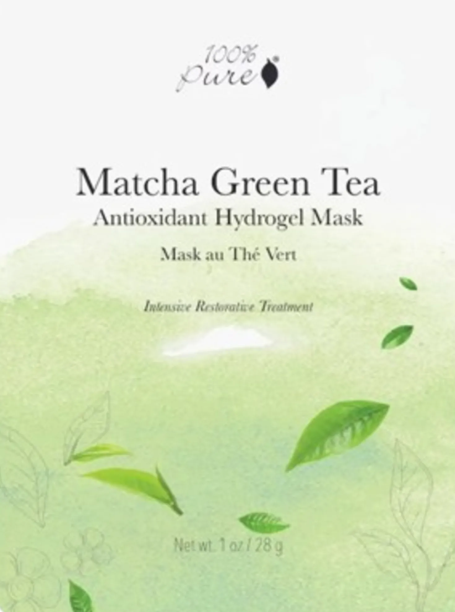 Matcha Green Tea Antioxidant Hydrogel Mask, Individual (60 g)