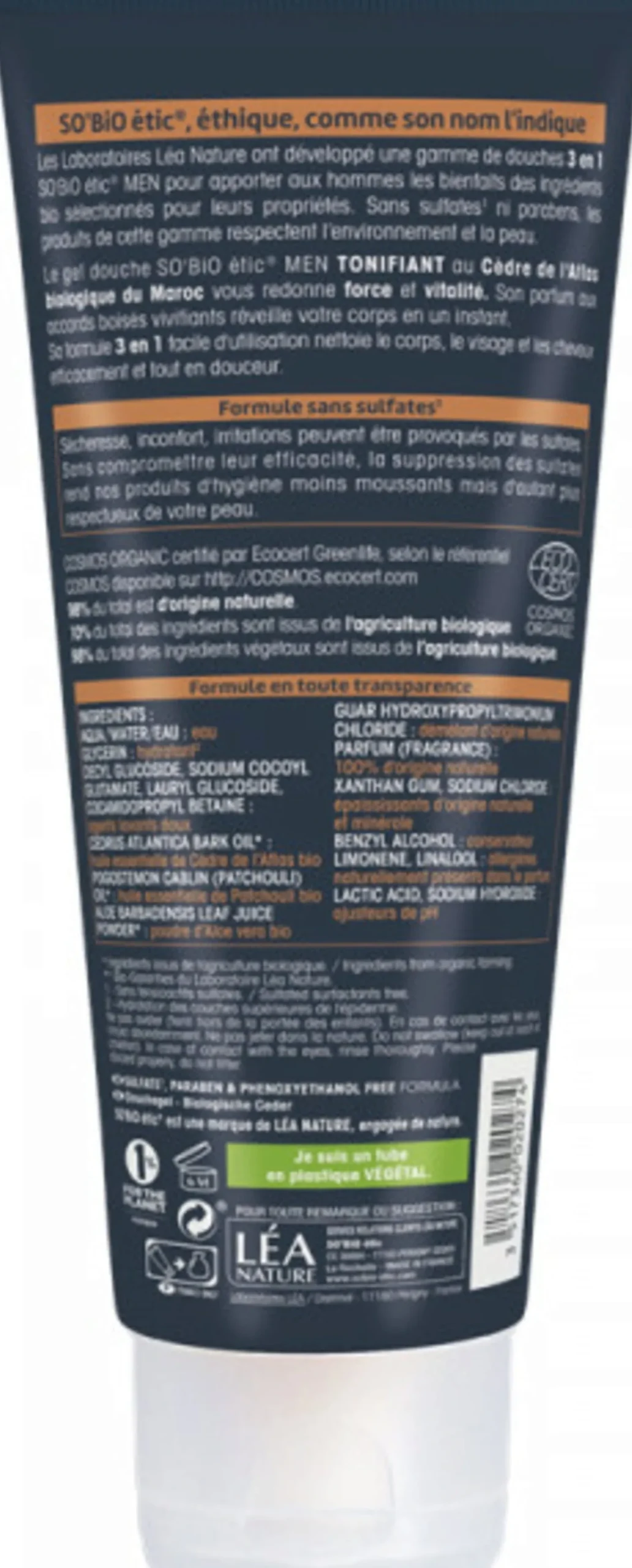 MEN 3in1 Gel Doccia per Viso, Corpo e Capelli, Cedro (200 ml)