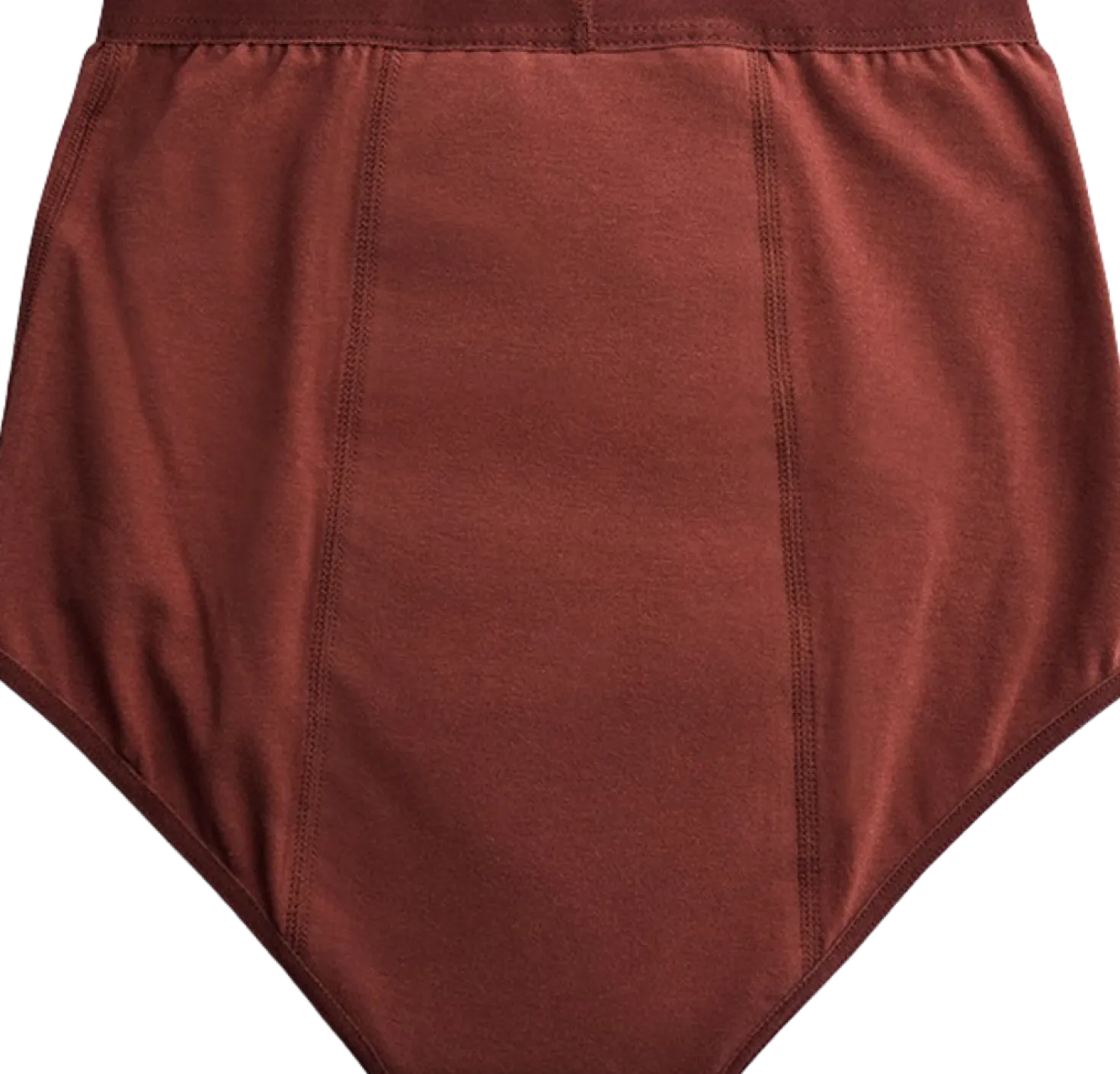 Mutandine Mestruali a Vita Alta Rosso Ruggine - Ciclo Medio, XS