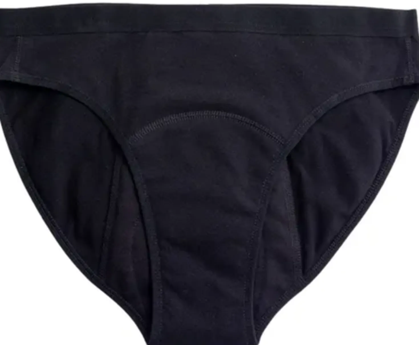 Mutandine Mestruali Teen Bikini Nere - Flusso Abbondante, XS
