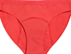 Mutandine Mestruali Teen Bikini Rosso Chiaro - Flusso Abbondante, XS