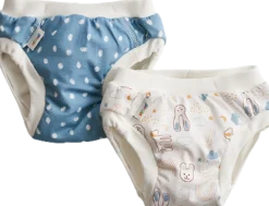 2 Mutandine Trainer Lavabili - Teddy/Blue, XL 11-14kg