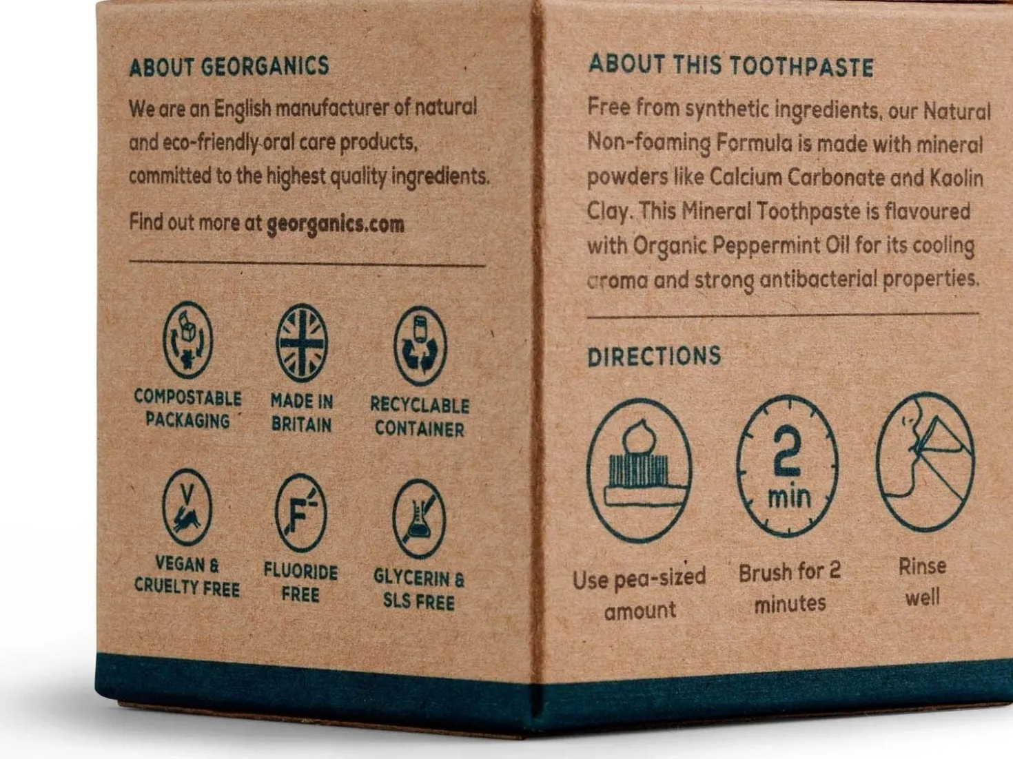 Natural Toothpaste English Peppermint, 120 ml