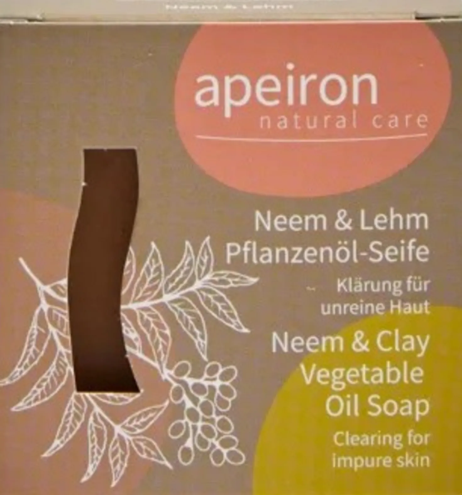 Neem & Lehm - Sapone all'Olio Vegetale, 100 g
