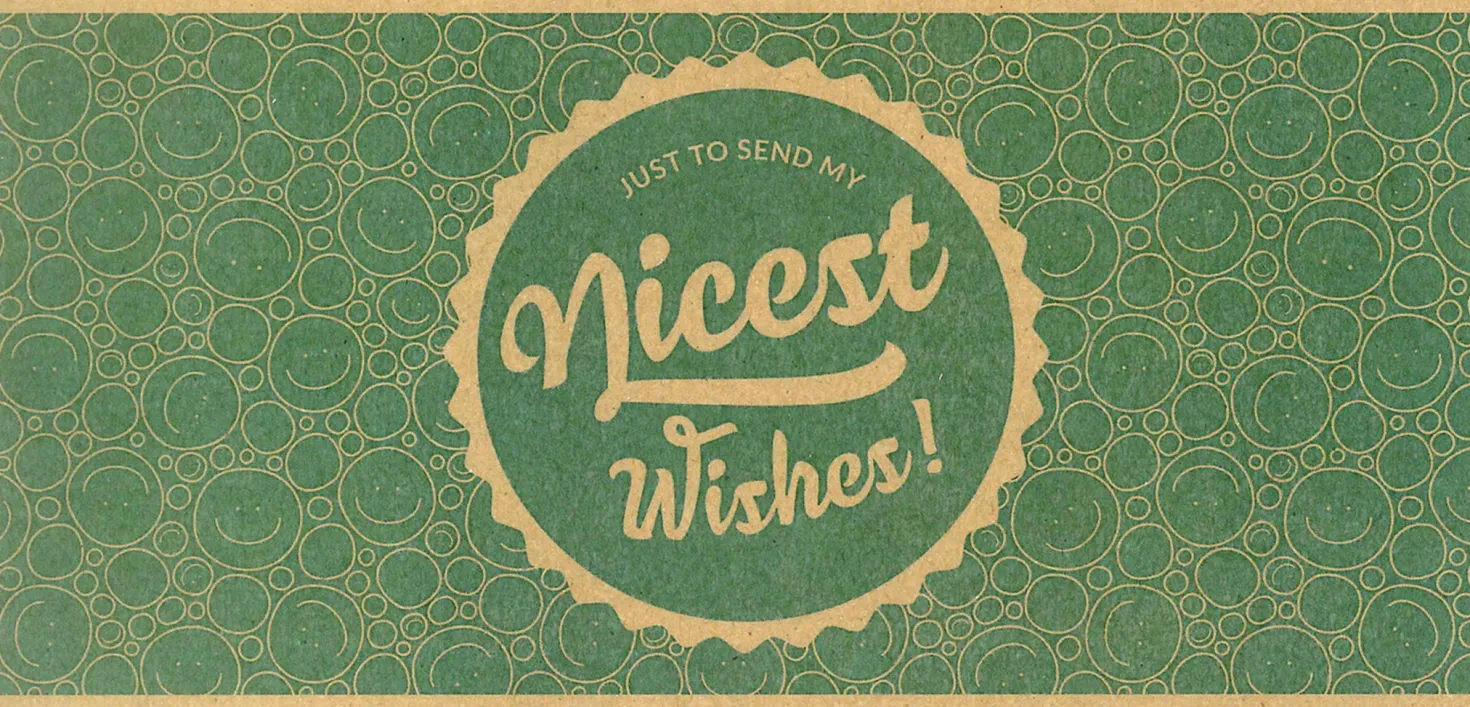 Nicest Wishes! - Buono Regalo Stampato su Carta Riciclata, Buono "Nice Wishes"