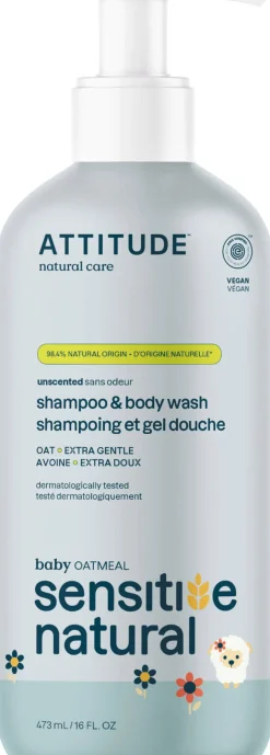 Oatmeal Sensitive Baby 2in1 Hair & Body Wash, 473 ml