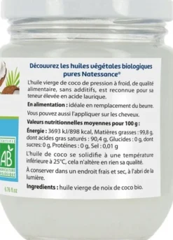 Olio di Cocco Biologico, 200 ml