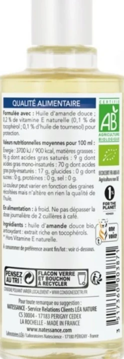 Olio di Mandorle Dolci Biologico, 50 ml