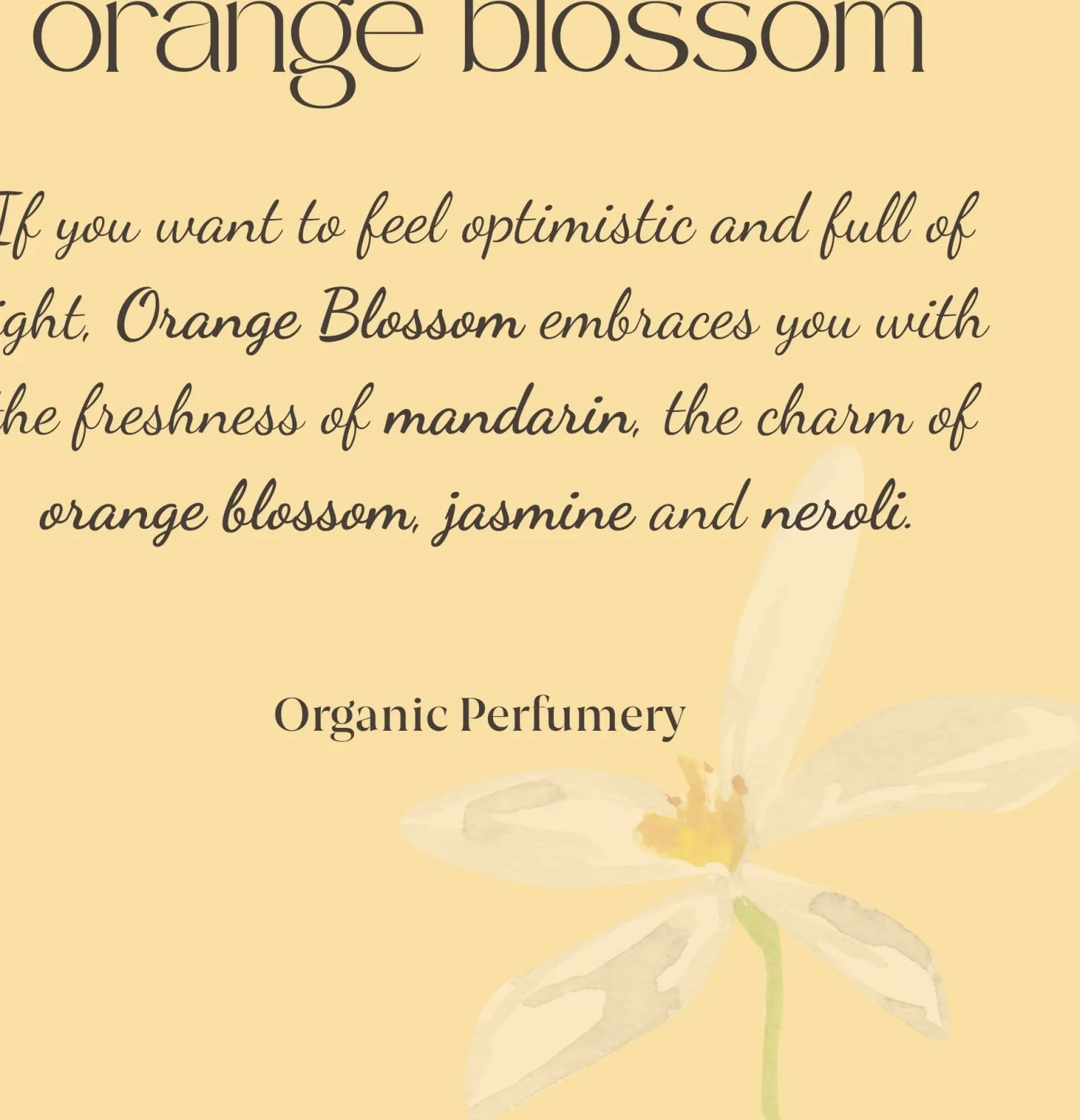 Orange Blossom Organic Fresh Fragrance, 200 ml