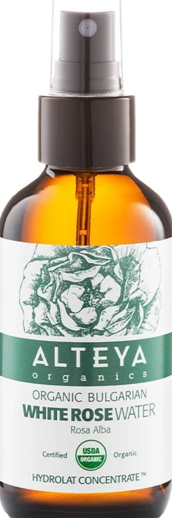 Organic Bulgarian White Rose Water, 120 ml