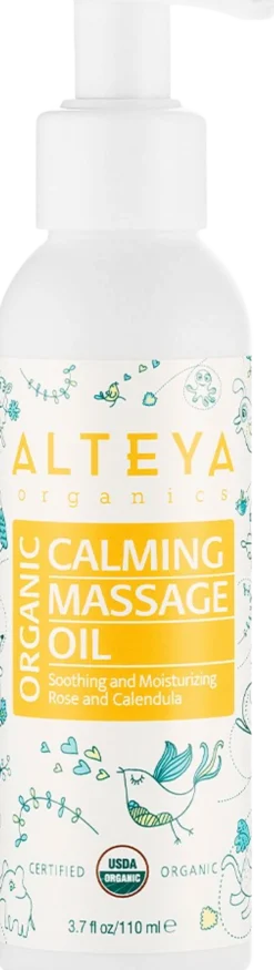 Organic Calming Massage Oil, 110 ml