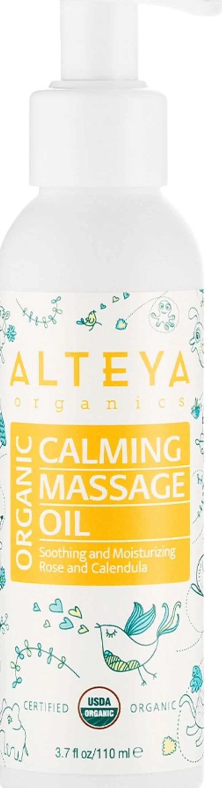 Organic Calming Massage Oil, 110 ml
