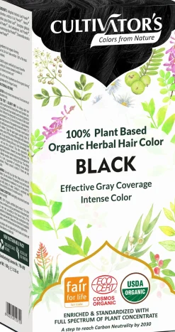 Organic Herbal Hair Color Black, 100 g