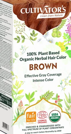 Organic Herbal Hair Color Brown, 100 g