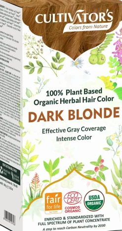 Organic Herbal Hair Color Dark Blonde, 100 g