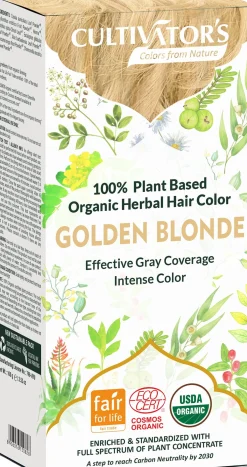 Organic Herbal Hair Color Golden Blonde, 100 g