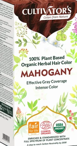 Organic Herbal Hair Color Mahogany, 100 g