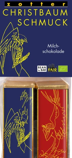 Organic Nashis - Christmas Tree Decorations Milk Chocolate, Cioccolato al latte (80 g)