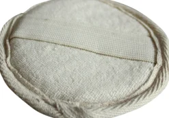Pad Tondo per il Viso in Ramie Grezzo, 1 Pz.