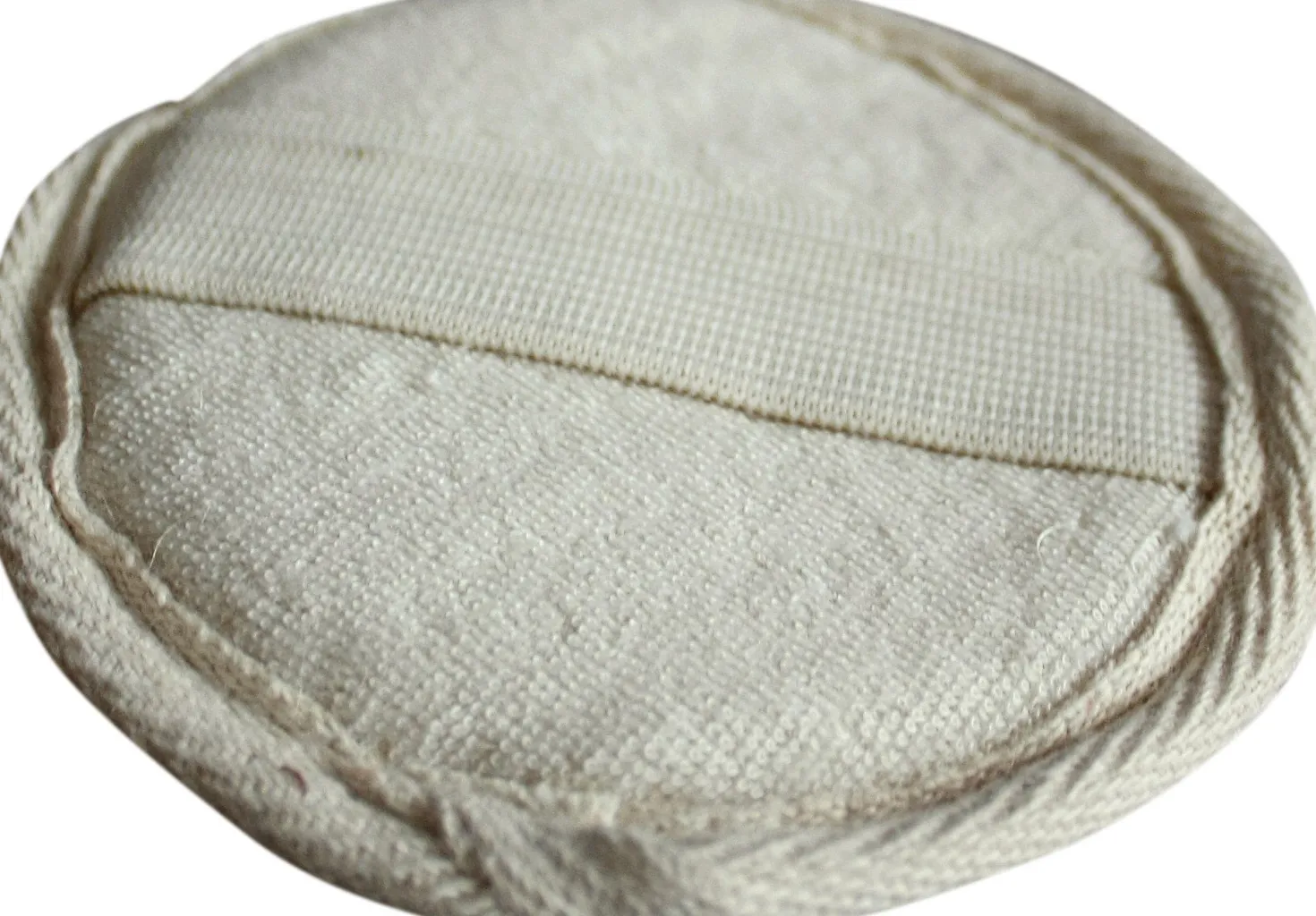 Pad Tondo per il Viso in Ramie Grezzo, 1 Pz.