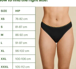 Period Underwear Bikini Black, M