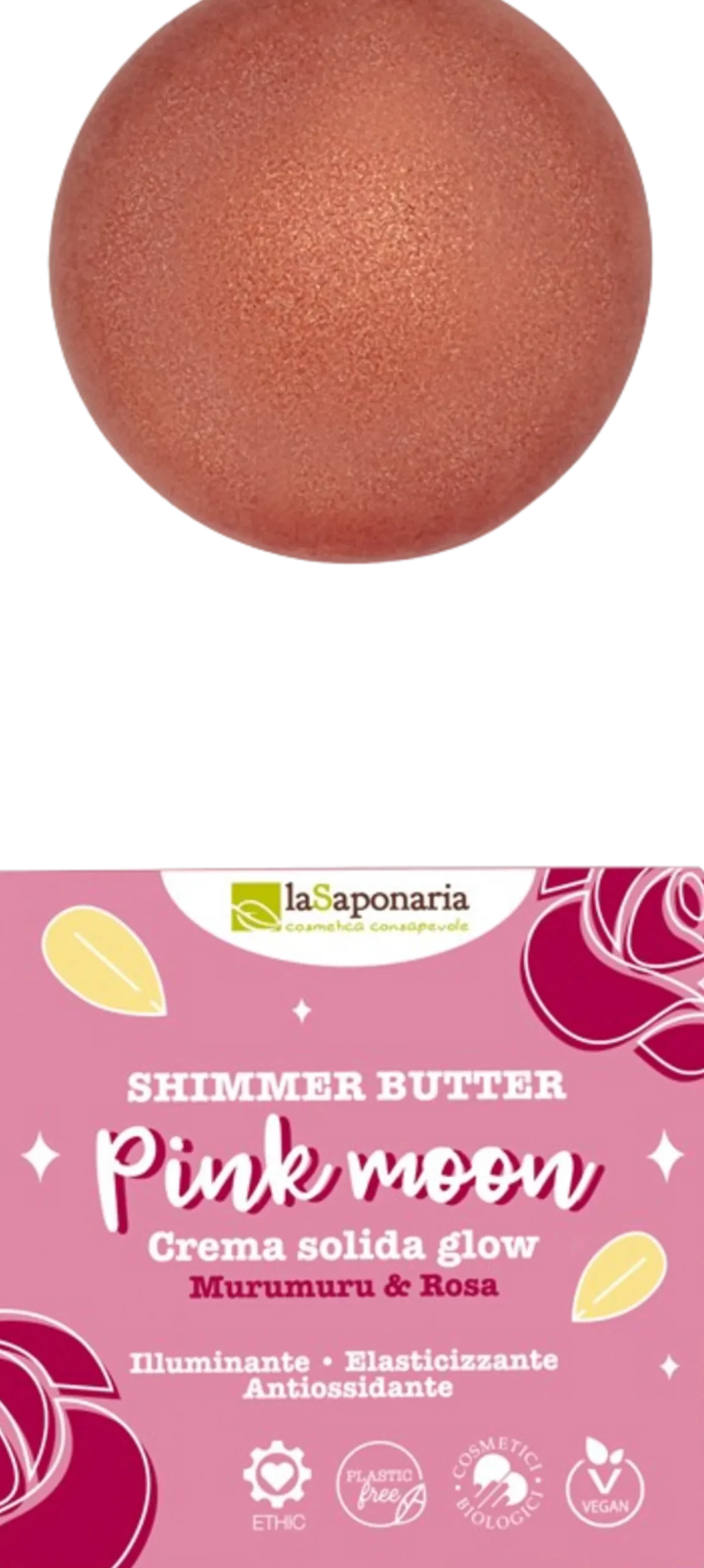 "Pink Moon" Crema Solida Murumuru e Rosa, 80 ml