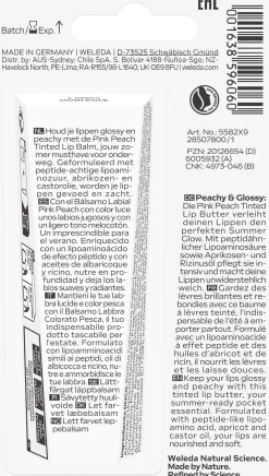 Pink Peach - Tinted Lip Balm, 7 ml