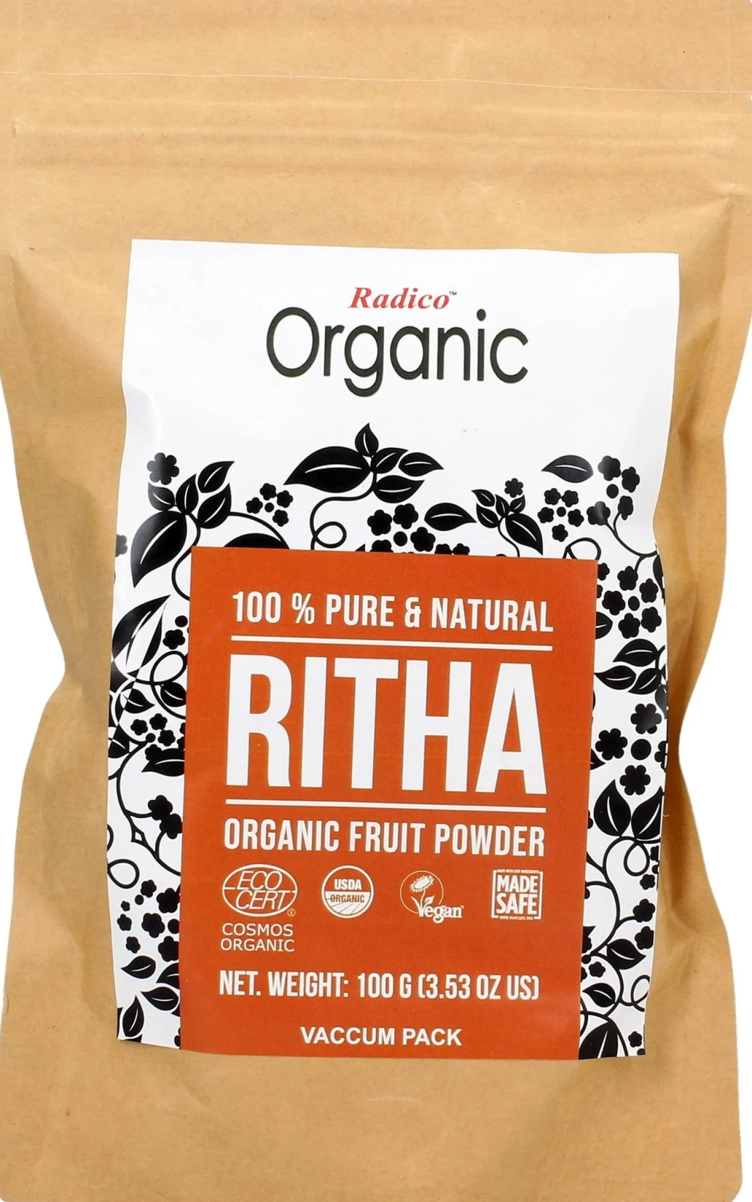 Polvere di Reetha Bio, 100 g