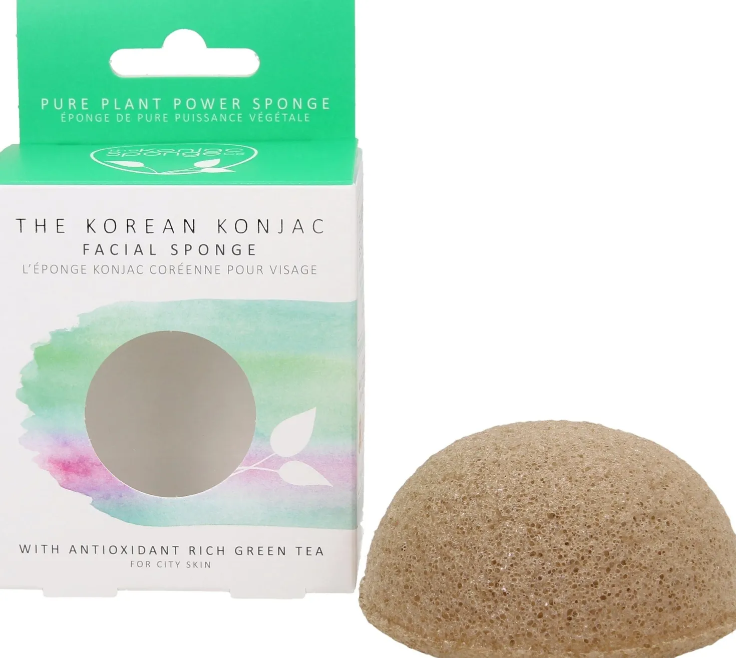 Premium Facial Puff with Green Tea, 1 pz.