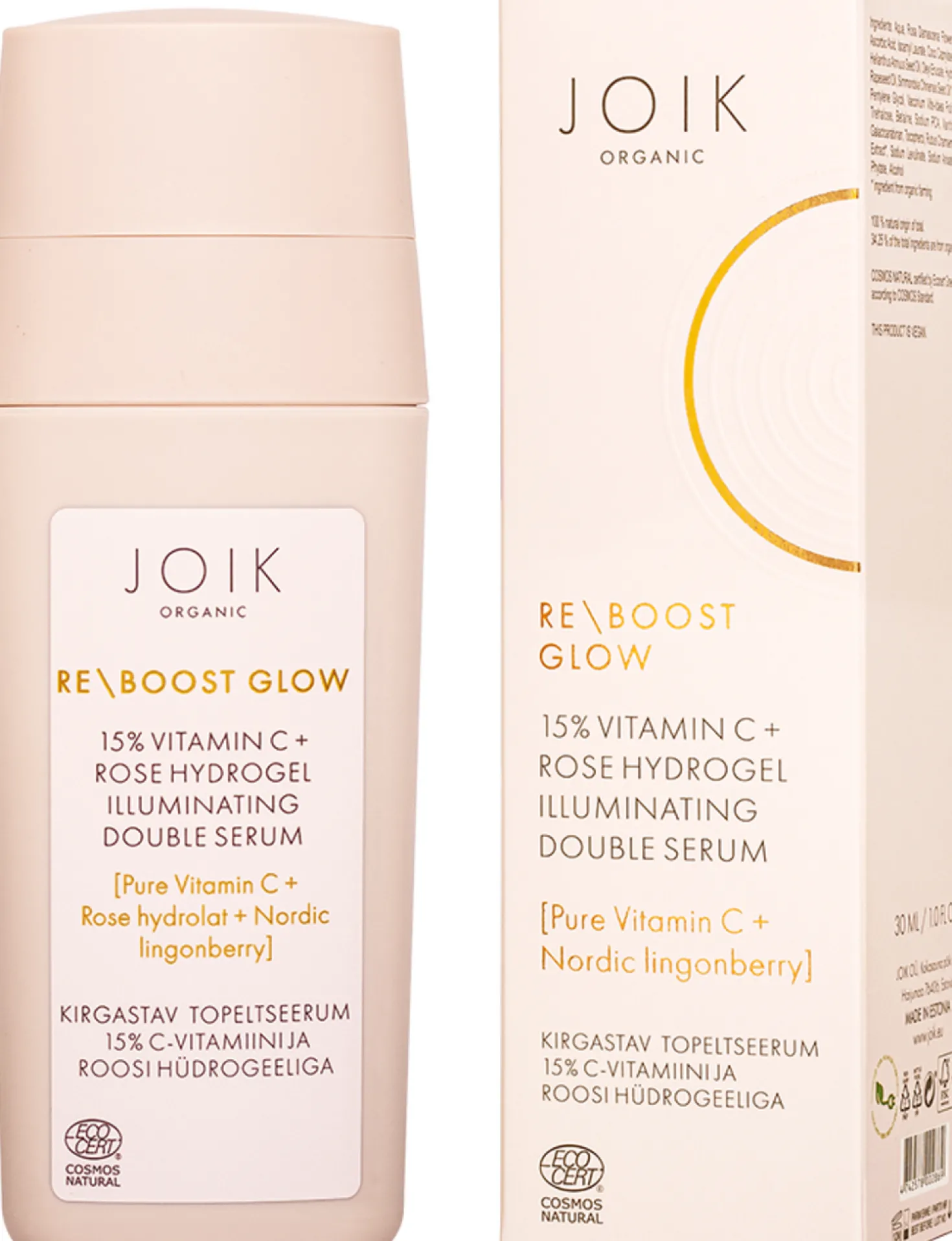 Re-Boost Glow 15% C-Vitamin + Rose Hydrogel Illuminating Double Serum, 30 ml
